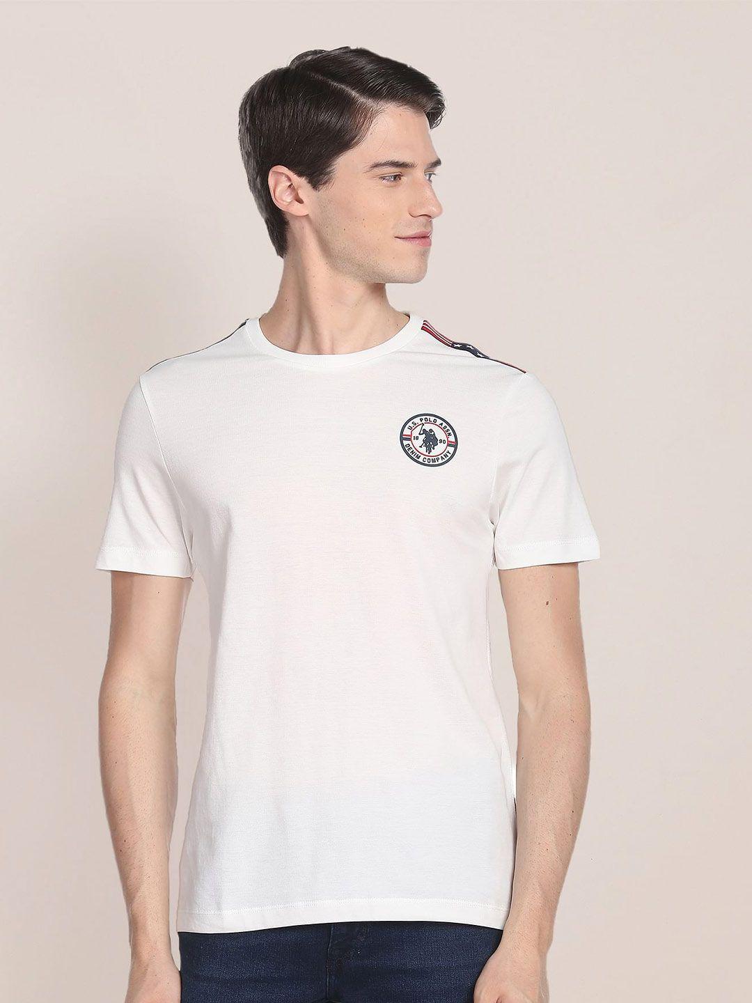 u.s. polo assn. denim co. round neck pure cotton slim fit t-shirt