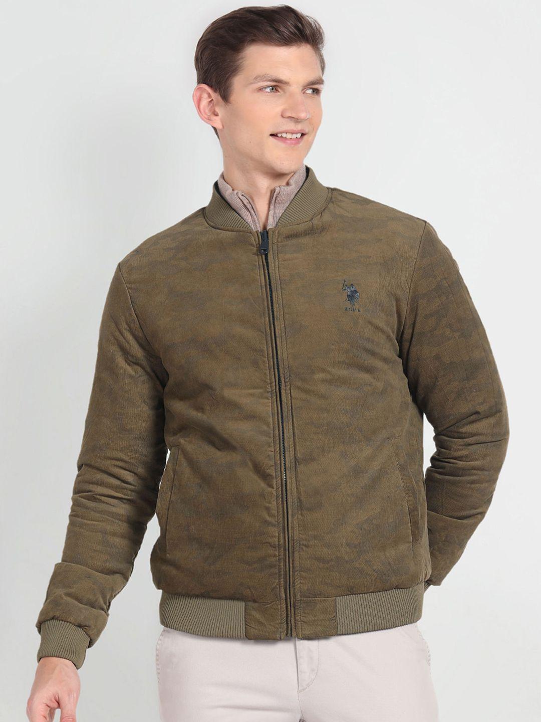 u.s. polo assn. denim co. stand collar bomber jacket