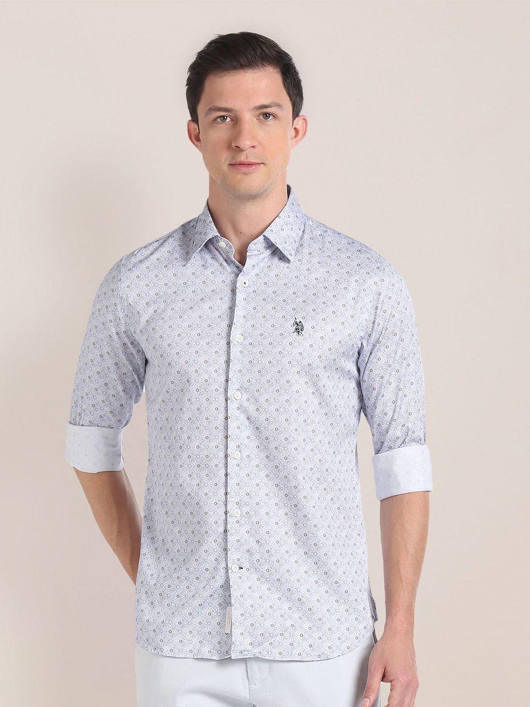 u.s. polo assn. ethnic motifs printed cotton casual shirt