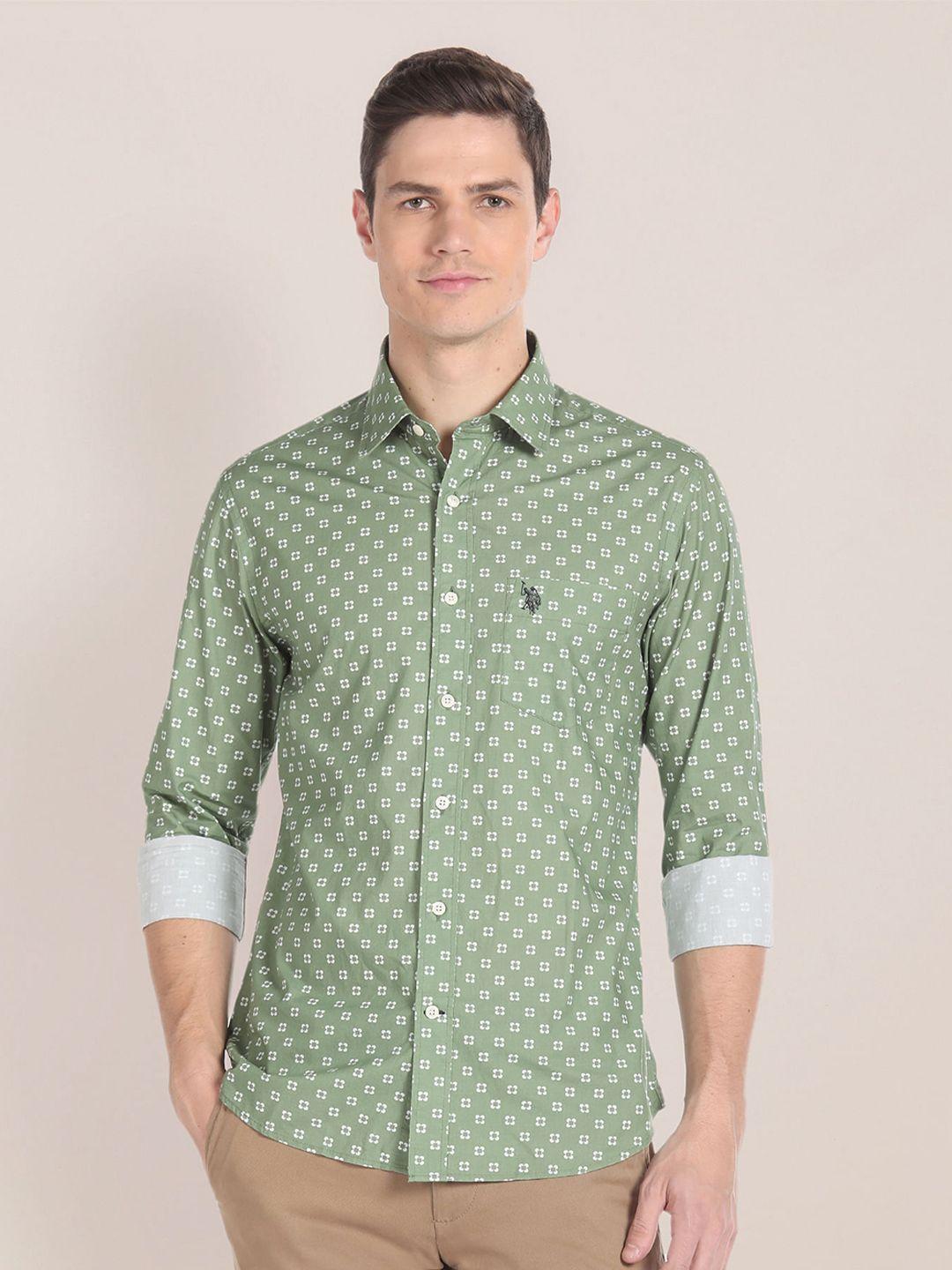 u.s. polo assn. floral printed long sleeve casual shirt