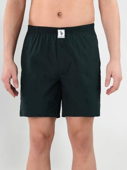 u.s. polo assn. green cotton regular fit boxers