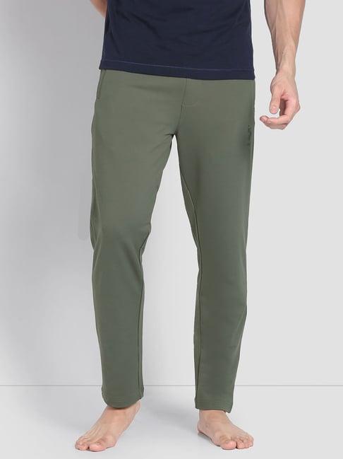 u.s. polo assn. green cotton regular fit lounge pants