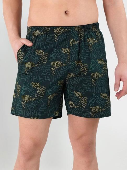 u.s. polo assn. green printed cotton boxers