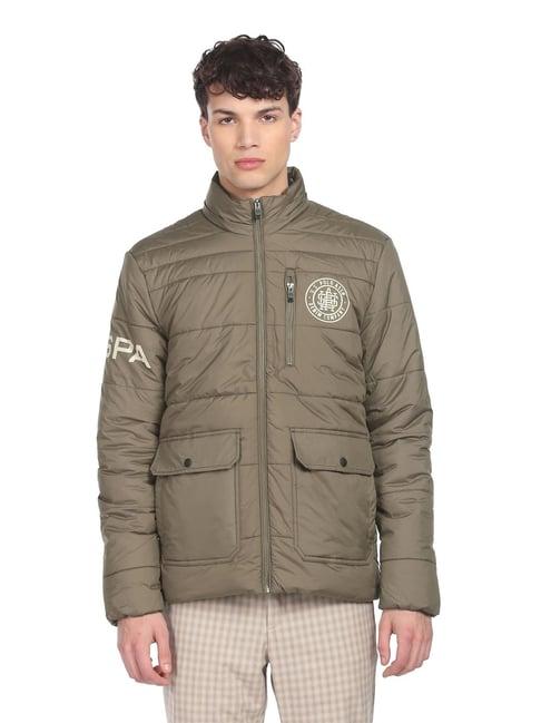 u.s. polo assn. green regular fit hooded jackets
