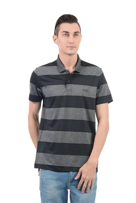 u.s. polo assn. grey & black regular fit polo t-shirt