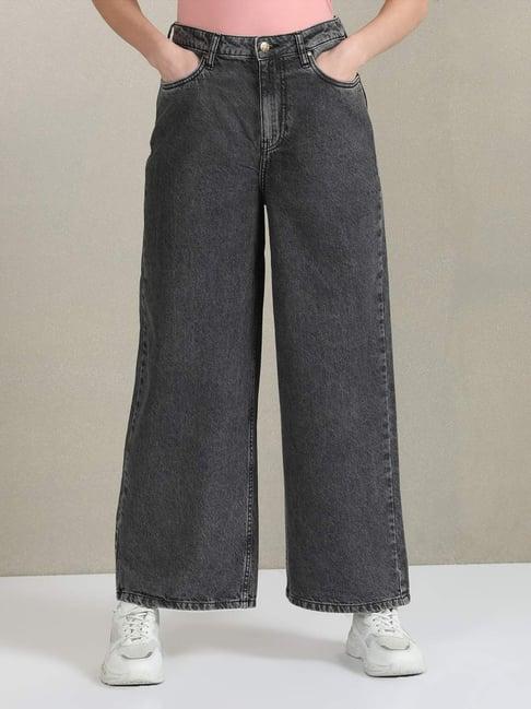 u.s. polo assn. grey cotton mid rise jeans