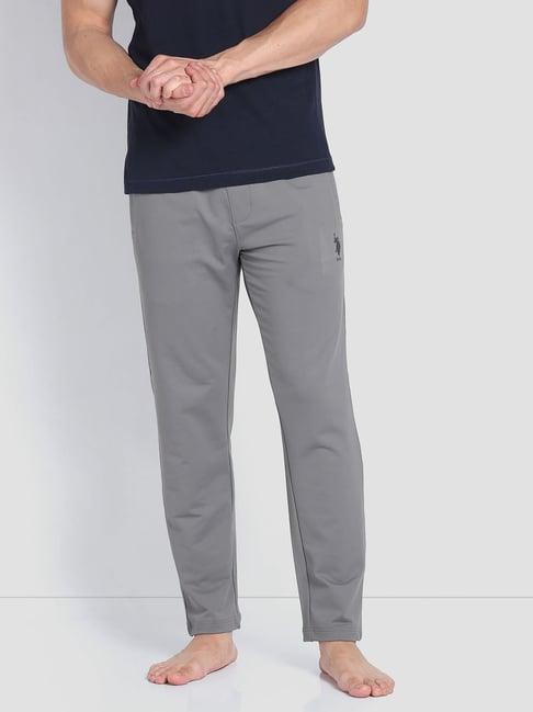 u.s. polo assn. grey cotton regular fit lounge pants