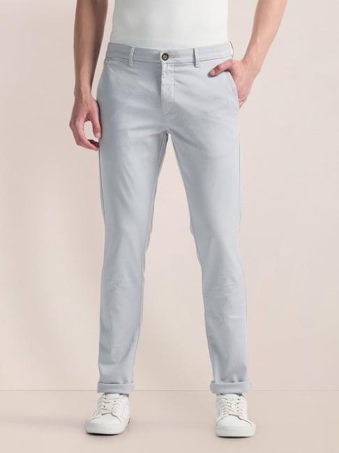 u.s. polo assn. grey cotton straight fit chinos