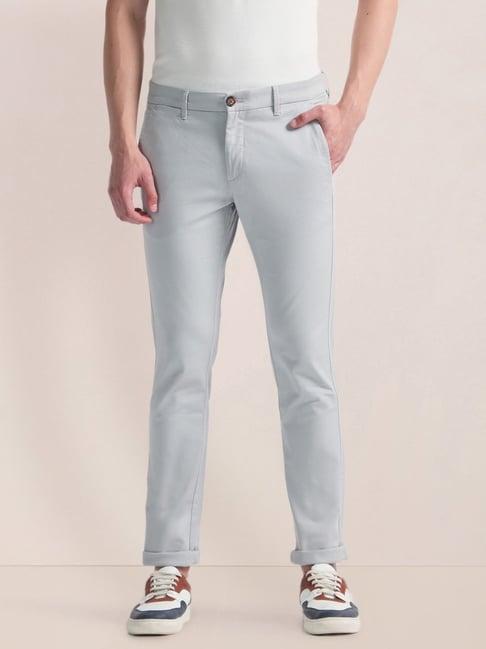 u.s. polo assn. grey cotton straight fit chinos