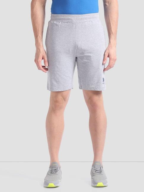 u.s. polo assn. grey melange regular fit shorts