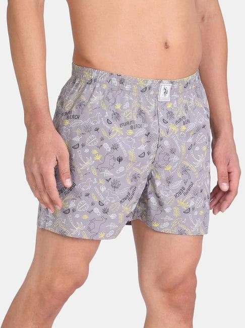 u.s. polo assn. grey printed boxers