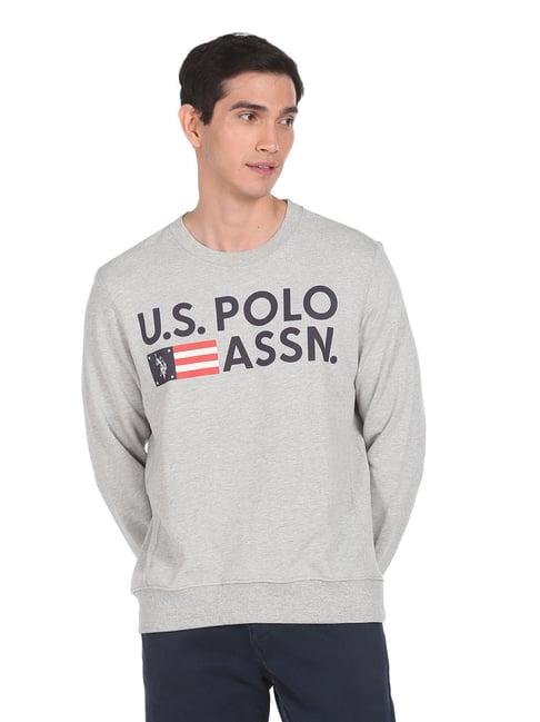 u.s. polo assn. grey round neck sweatshirt - flexi collection