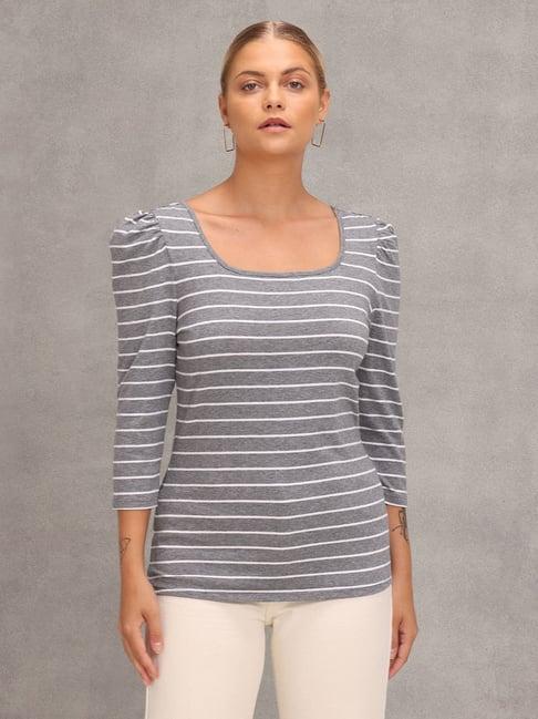 u.s. polo assn. grey striped top