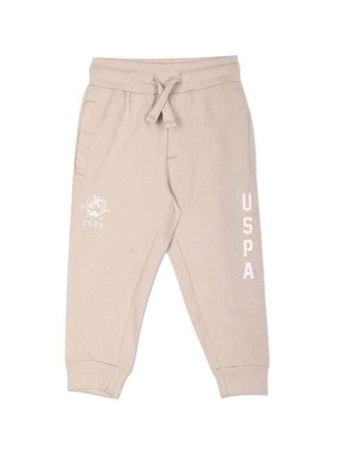 u.s. polo assn. kids beige solid joggers