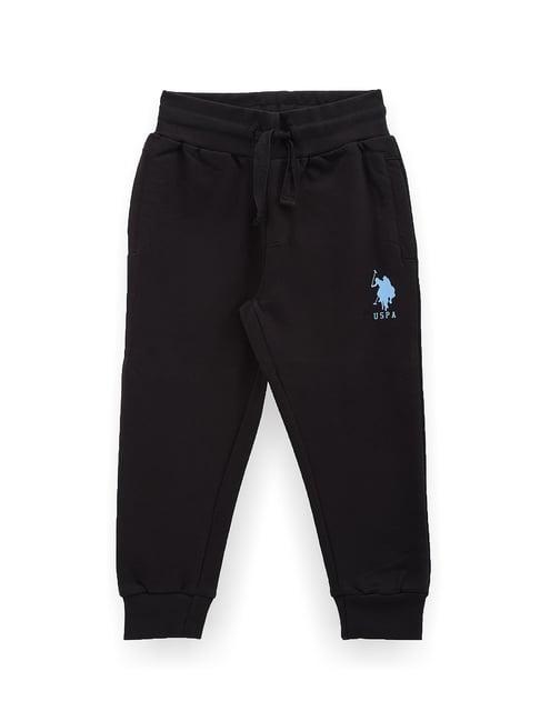 u.s. polo assn. kids black solid joggers