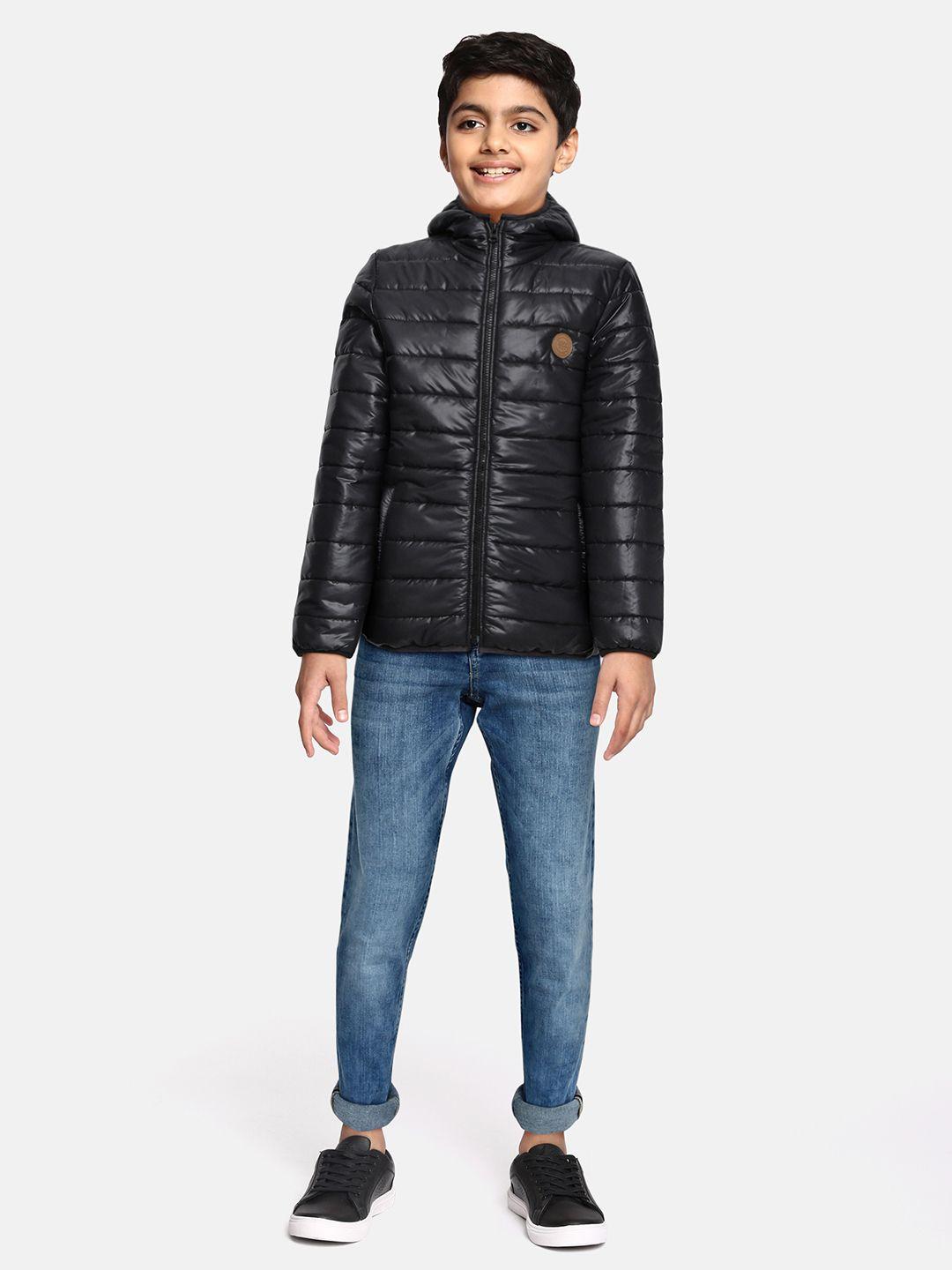 u.s. polo assn. kids boys black solid puffer jacket