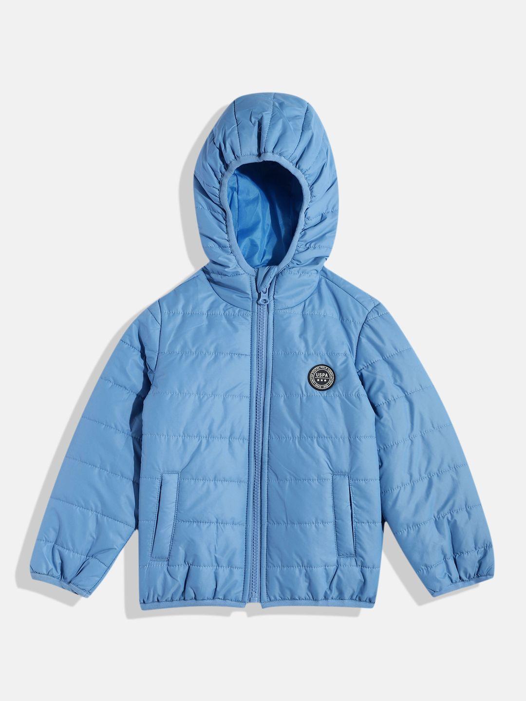 u.s. polo assn. kids boys blue solid puffer jacket