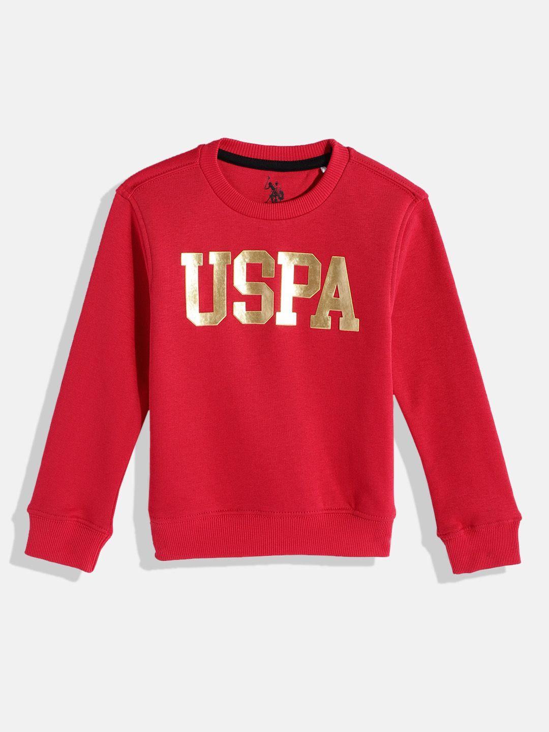 u.s. polo assn. kids boys brand logo printed sweatshirt