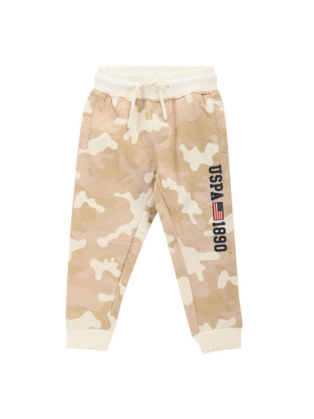 u.s. polo assn. kids boys camouflage printed cotton joggers