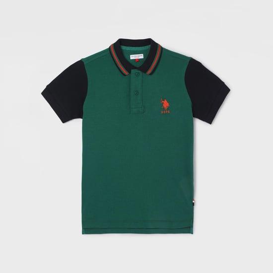 u.s. polo assn. kids boys colourblocked polo t-shirt