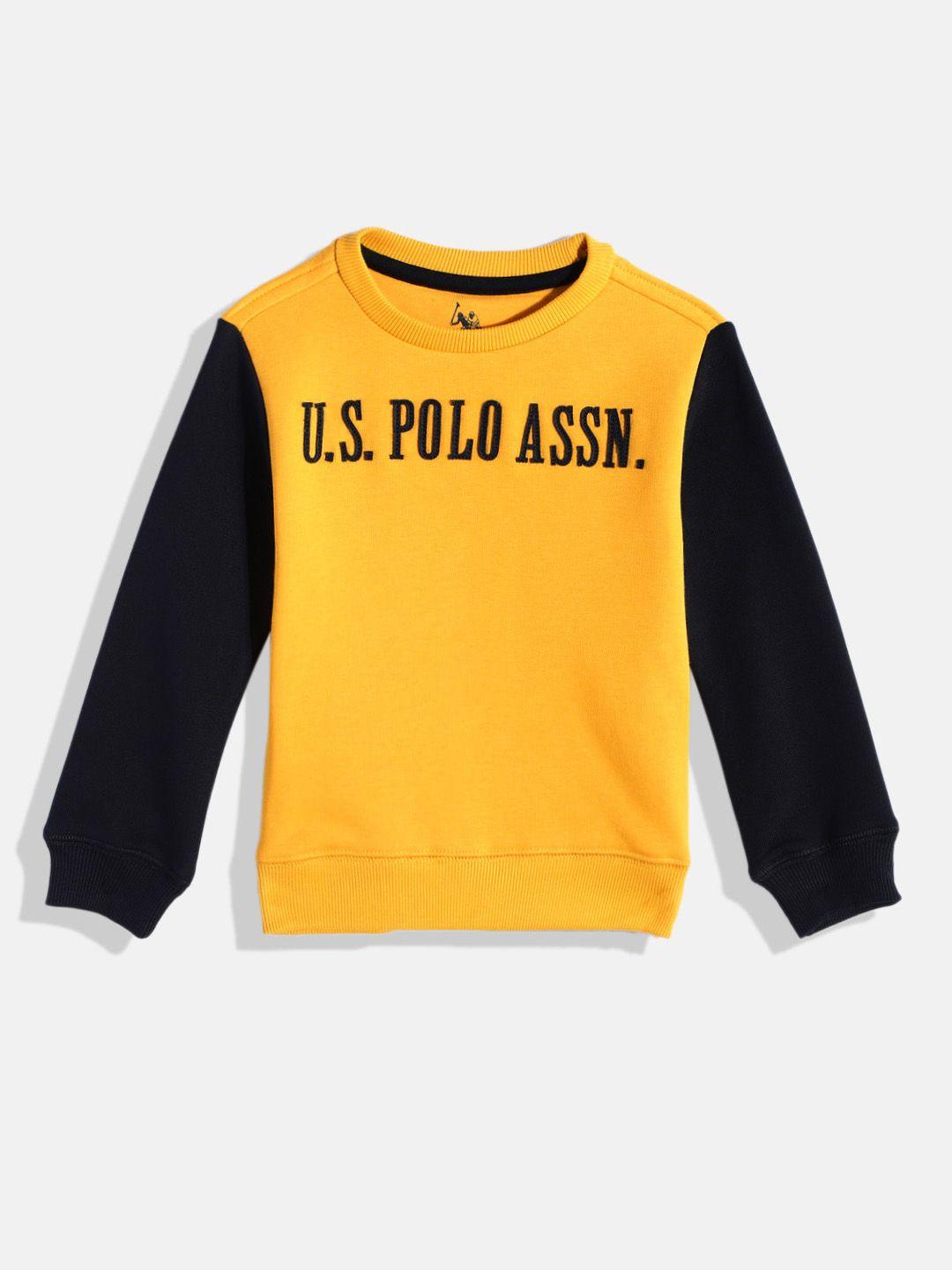 u.s. polo assn. kids boys colourblocked sweatshirt