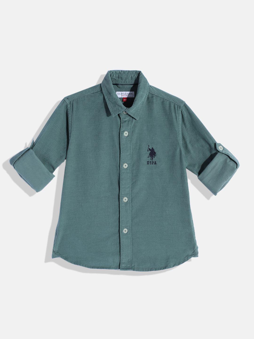 u.s. polo assn. kids boys corduroy pure cotton casual shirt