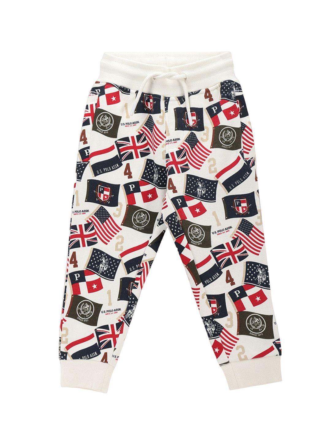 u.s. polo assn. kids boys graphic printed cotton joggers