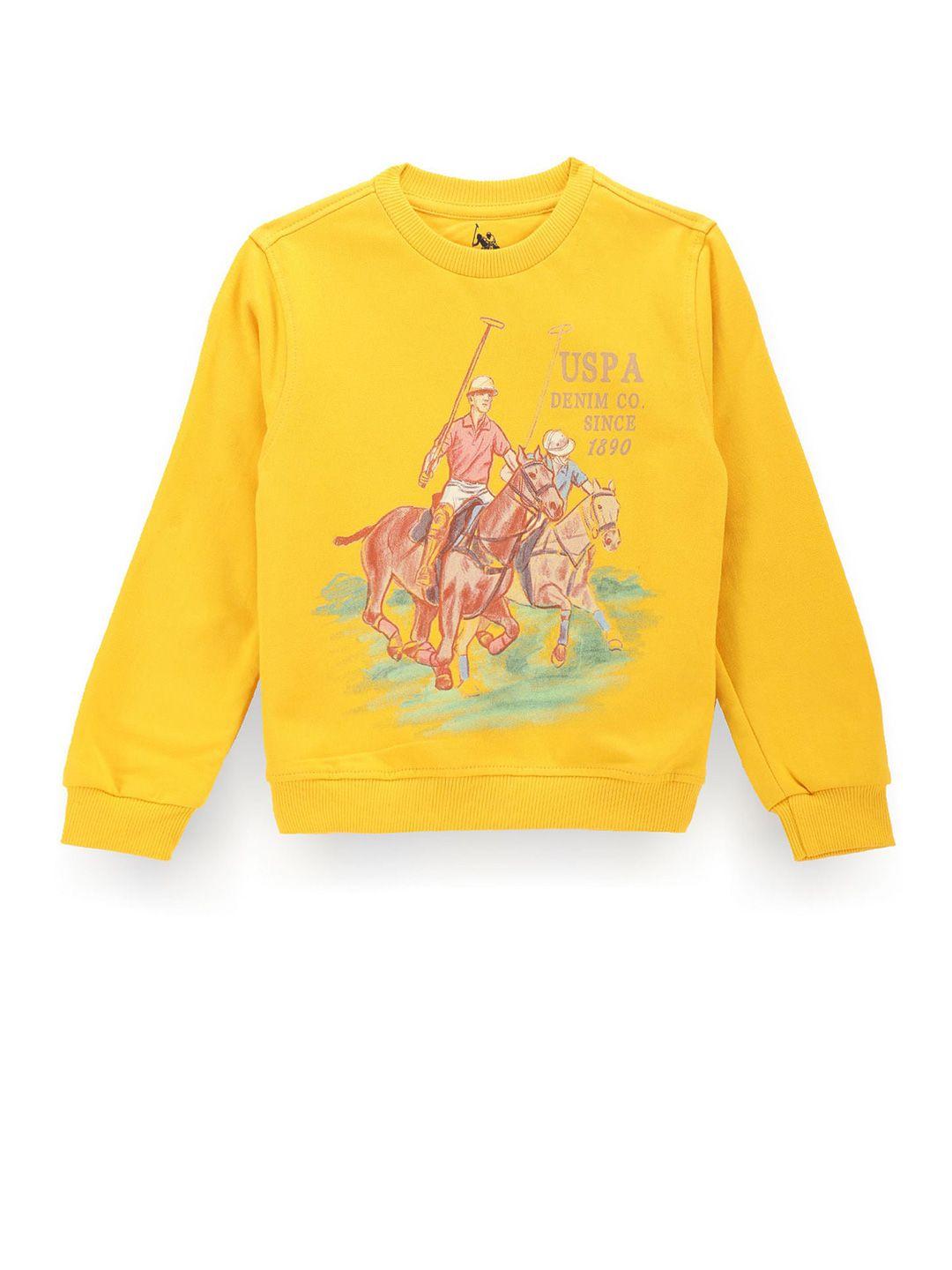 u.s. polo assn. kids boys graphic printed long sleeves pullover