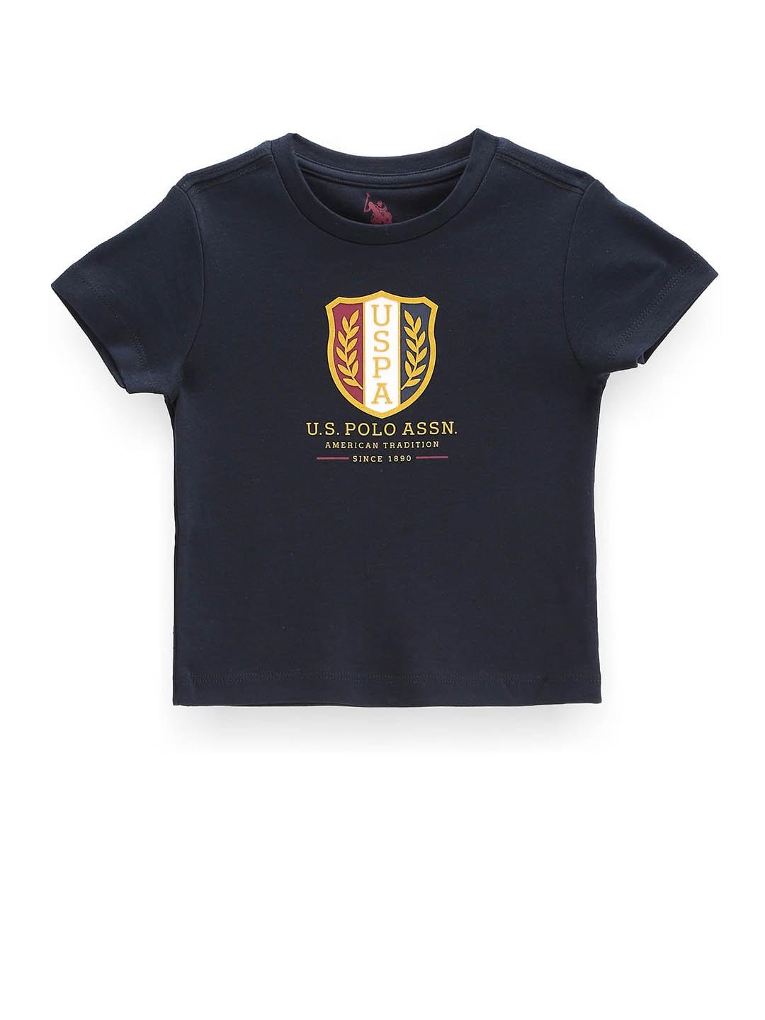 u.s. polo assn. kids boys graphic printed regular fit cotton t-shirt