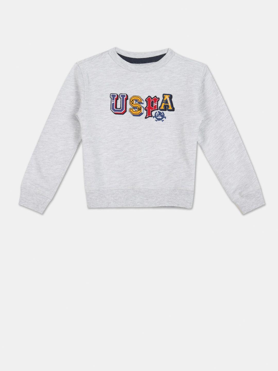 u.s. polo assn. kids boys grey sweatshirt