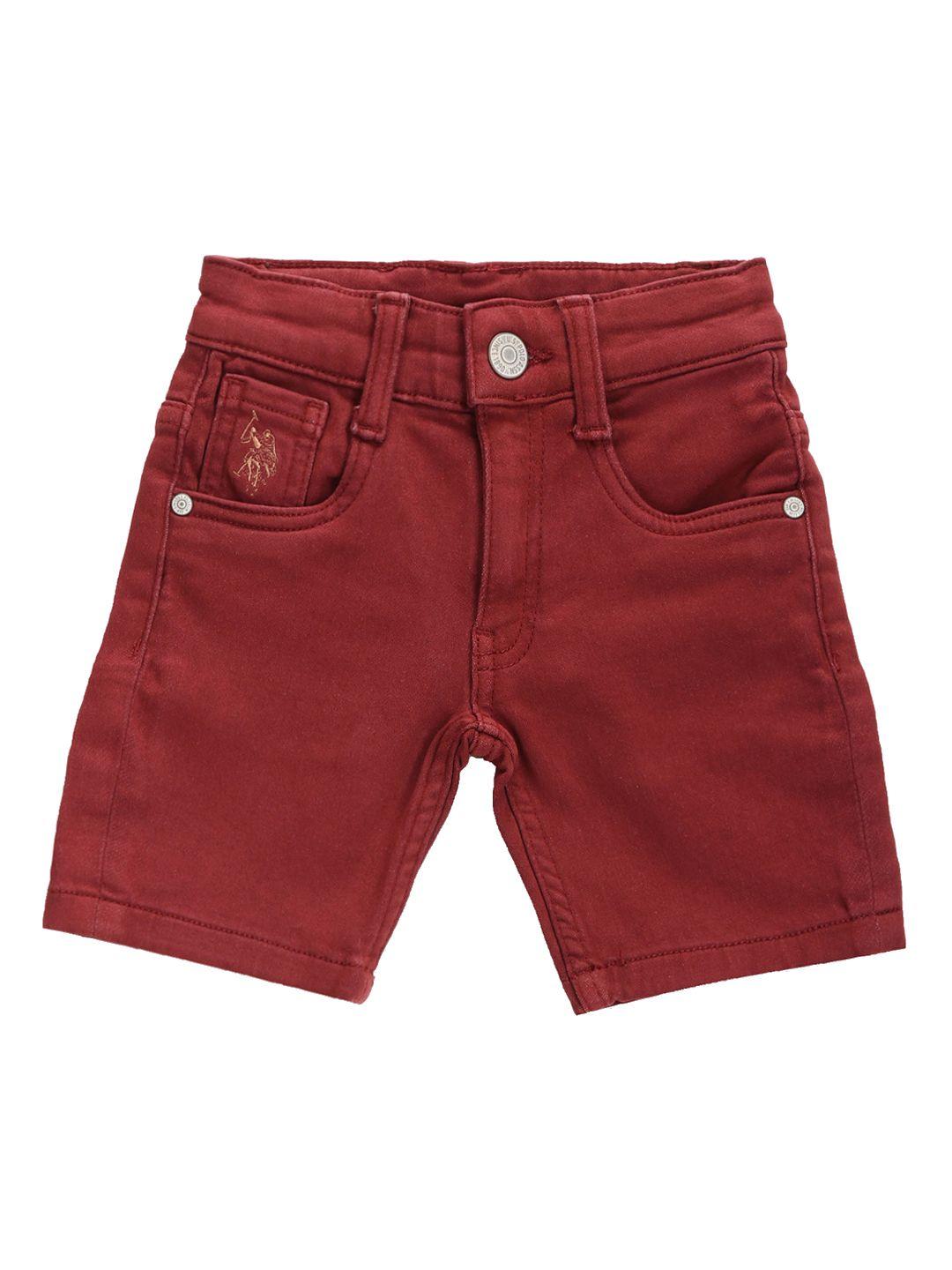 u.s. polo assn. kids boys mid rise cotton denim shorts