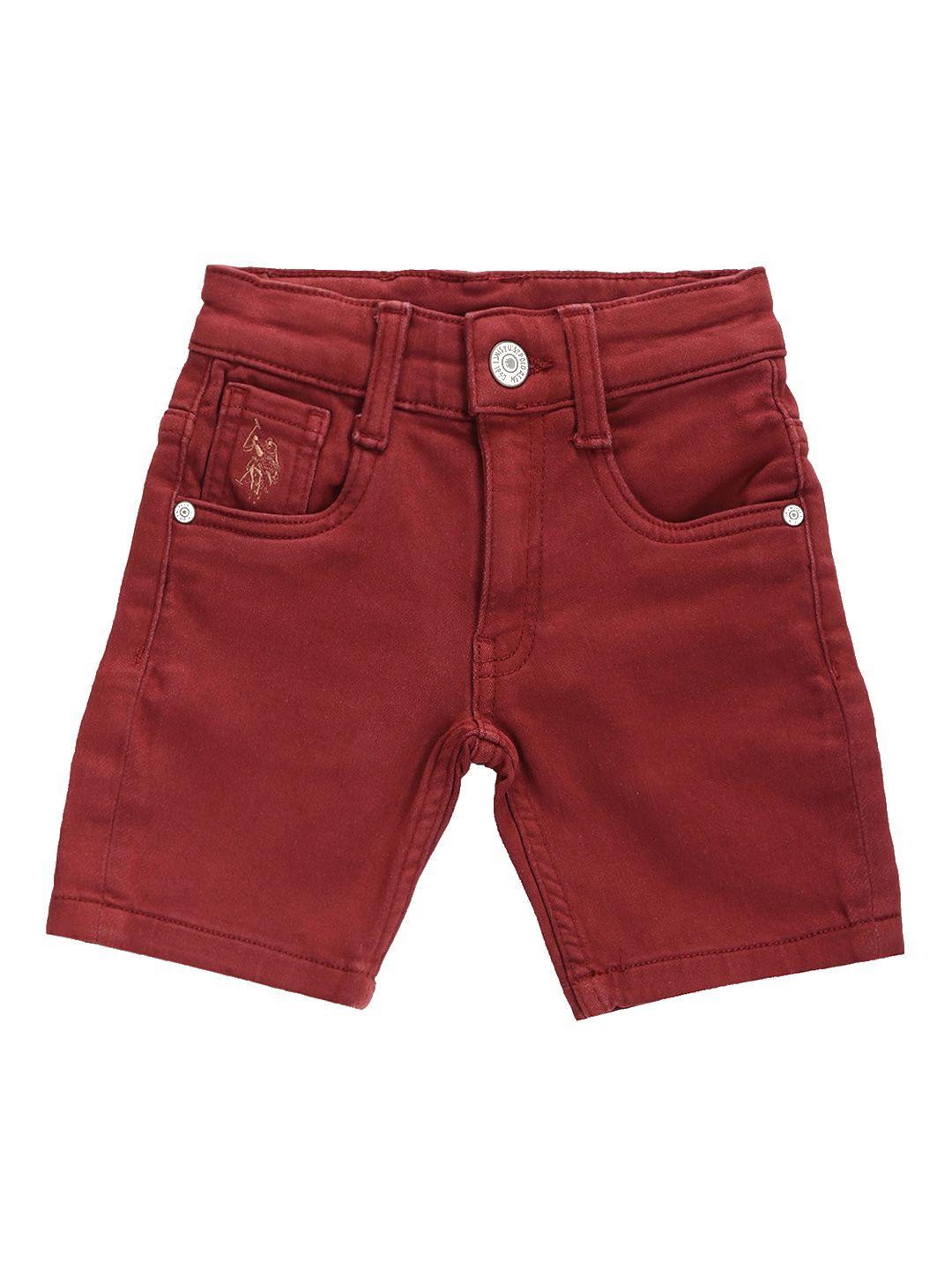 u.s. polo assn. kids boys mid rise cotton denim shorts