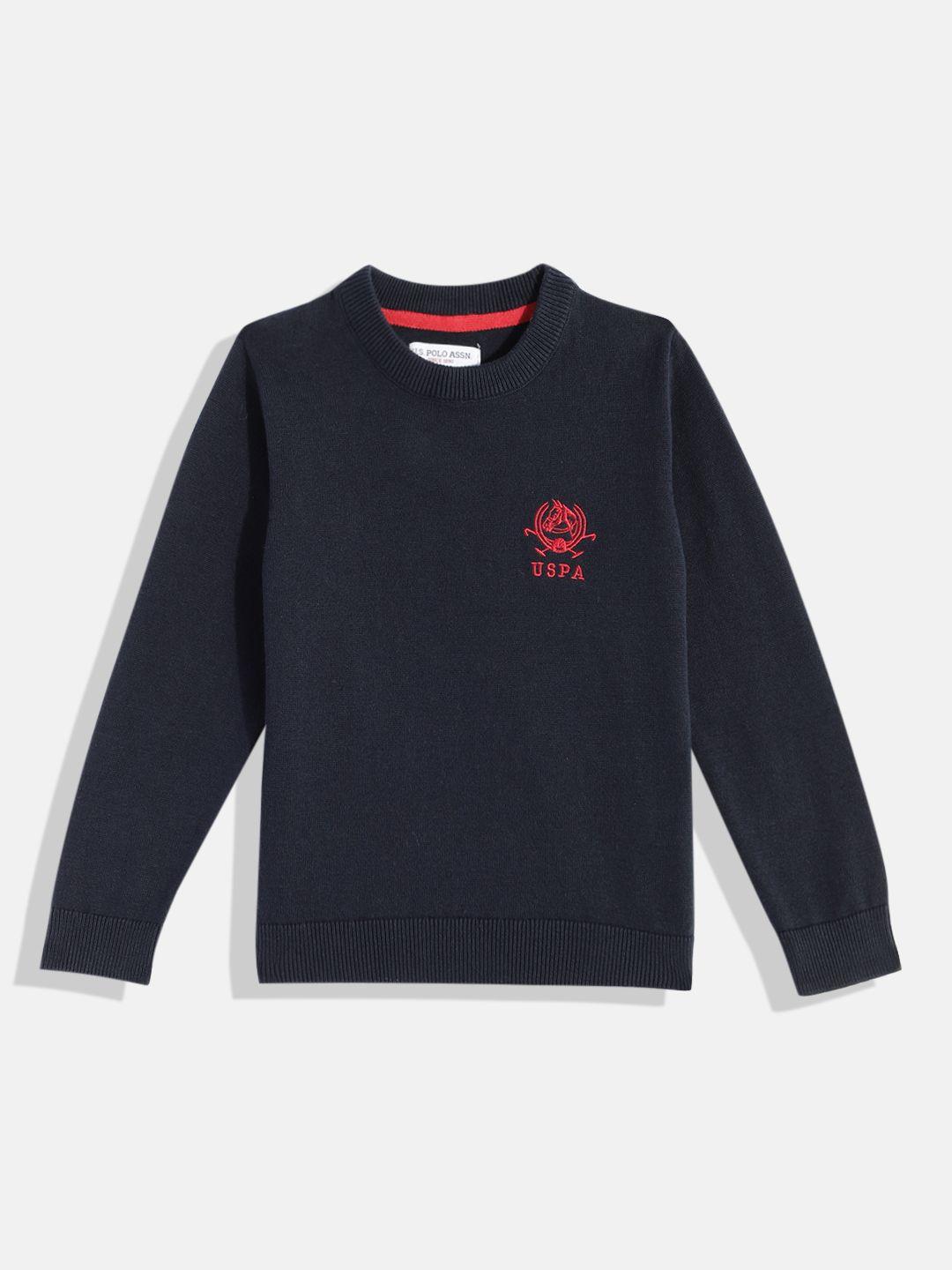 u.s. polo assn. kids boys navy blue pullover