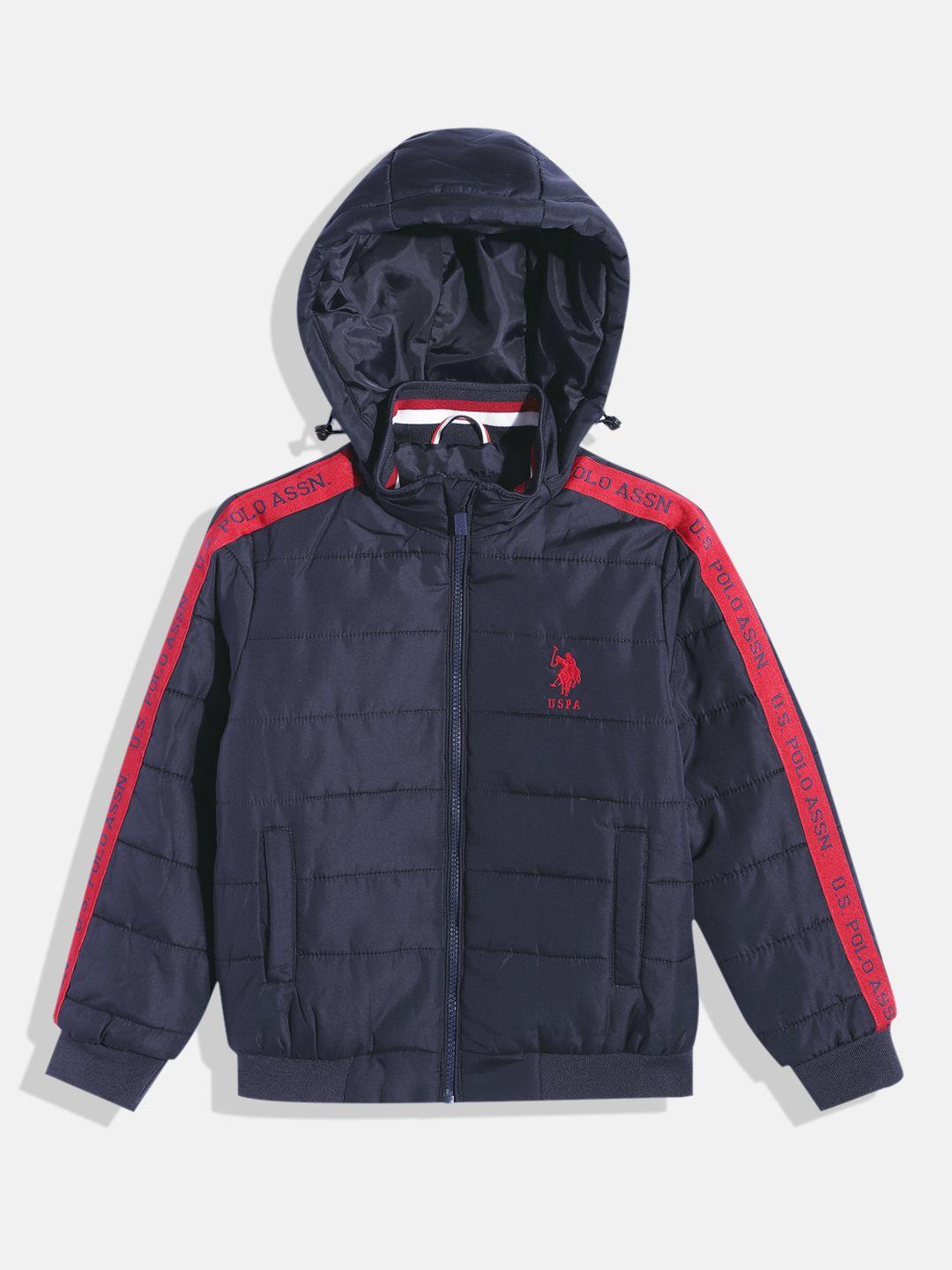 u.s. polo assn. kids boys navy blue solid padded jacket