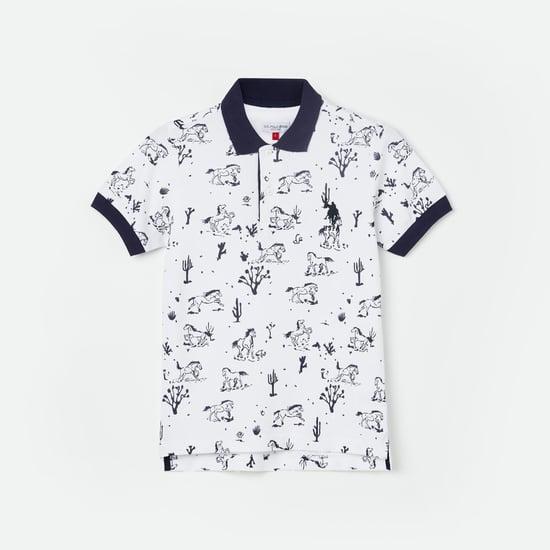 u.s. polo assn. kids boys printed polo t-shirt