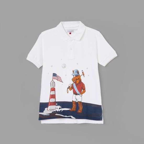 u.s. polo assn. kids boys printed polo t-shirt