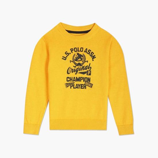 u.s. polo assn. kids boys printed sweater