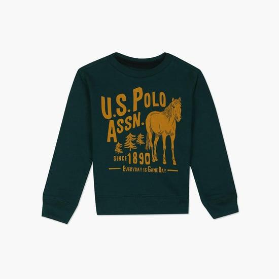 u.s. polo assn. kids boys printed sweatshirt