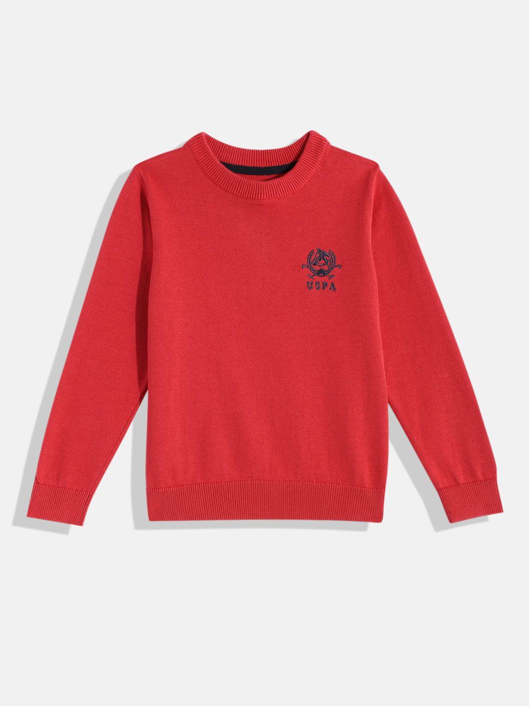 u.s. polo assn. kids boys red pullover