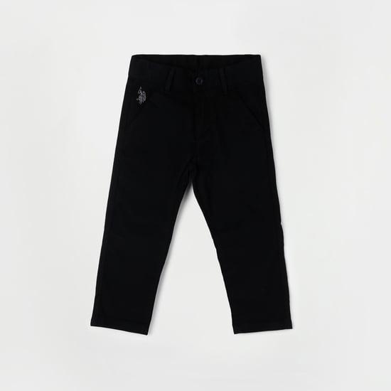 u.s. polo assn. kids boys solid casual trousers