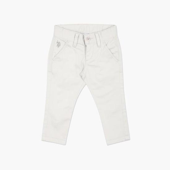 u.s. polo assn. kids boys solid flat front trousers