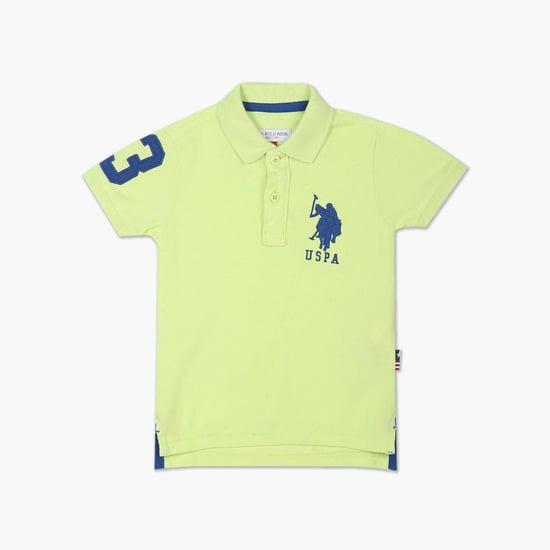 u.s. polo assn. kids boys solid regular fit polo t-shirt