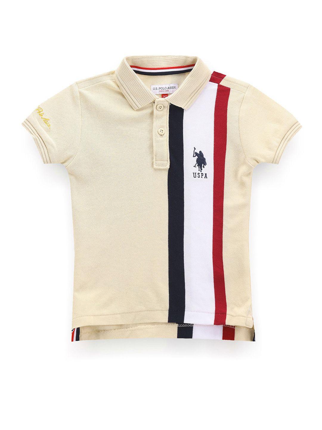 u.s. polo assn. kids boys striped polo collar t-shirt