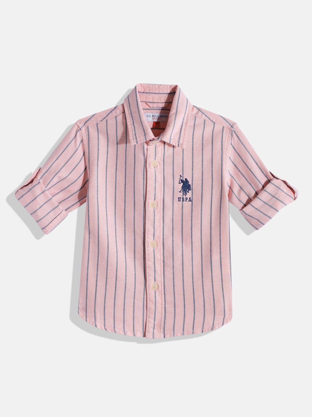 u.s. polo assn. kids boys striped pure cotton shirt