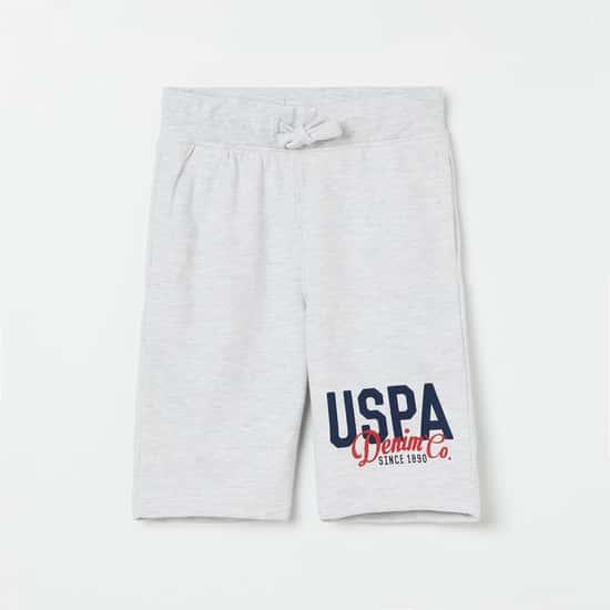 u.s. polo assn. kids boys typographic print elasticated shorts