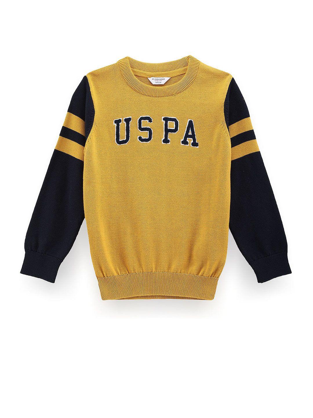 u.s. polo assn. kids boys typography embroidered pullover
