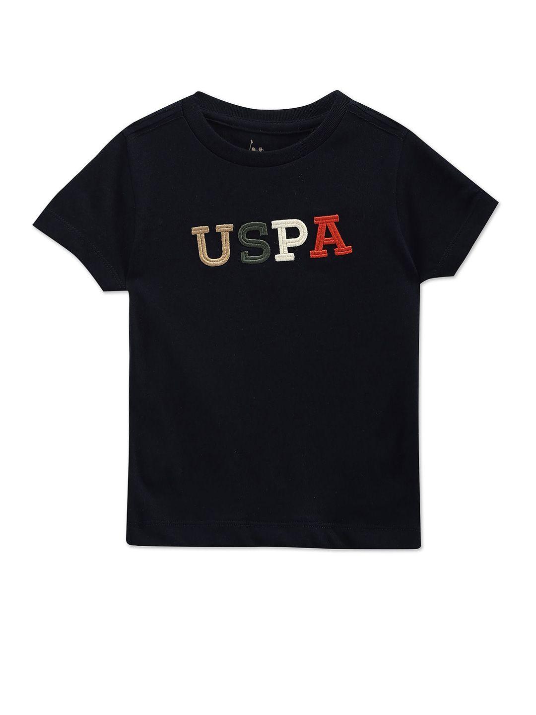 u.s. polo assn. kids boys typography printed cotton t-shirt