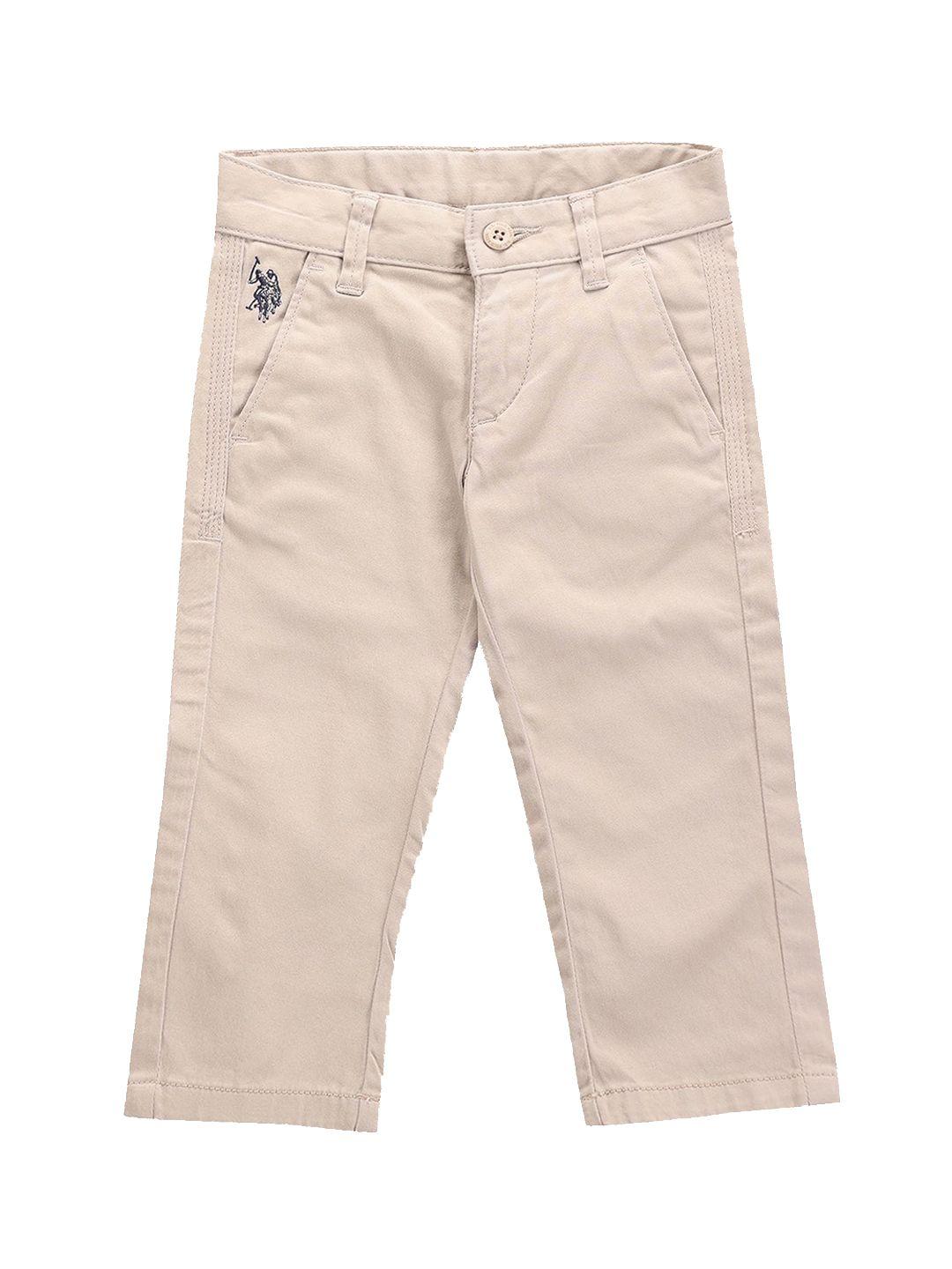 u.s. polo assn. kids boys white classic trousers