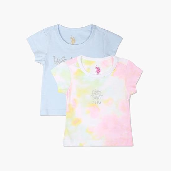 u.s. polo assn. kids girls embellished t-shirts - pack of 2