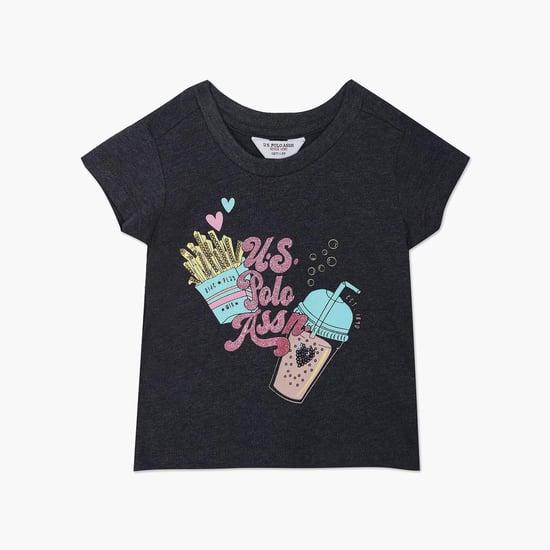 u.s. polo assn. kids girls graphic-print t-shirt